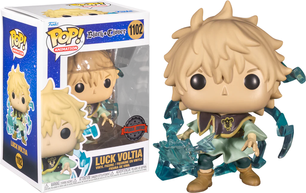 Funko Pop Luck Voltia good Black Clover Chase and Common Exclusive